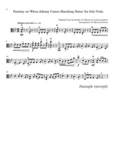 Fantasy on Johnny Comes Marching Home for Solo Viola sample page 1